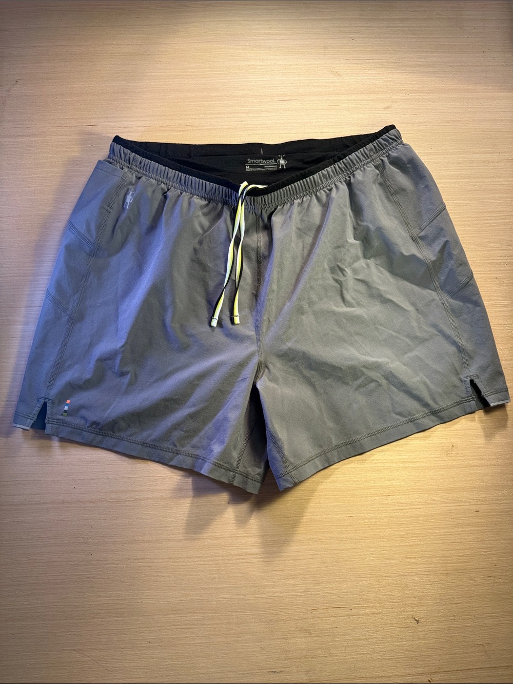 Smartwool Men's Gray Athletic Shorts with Drawcord